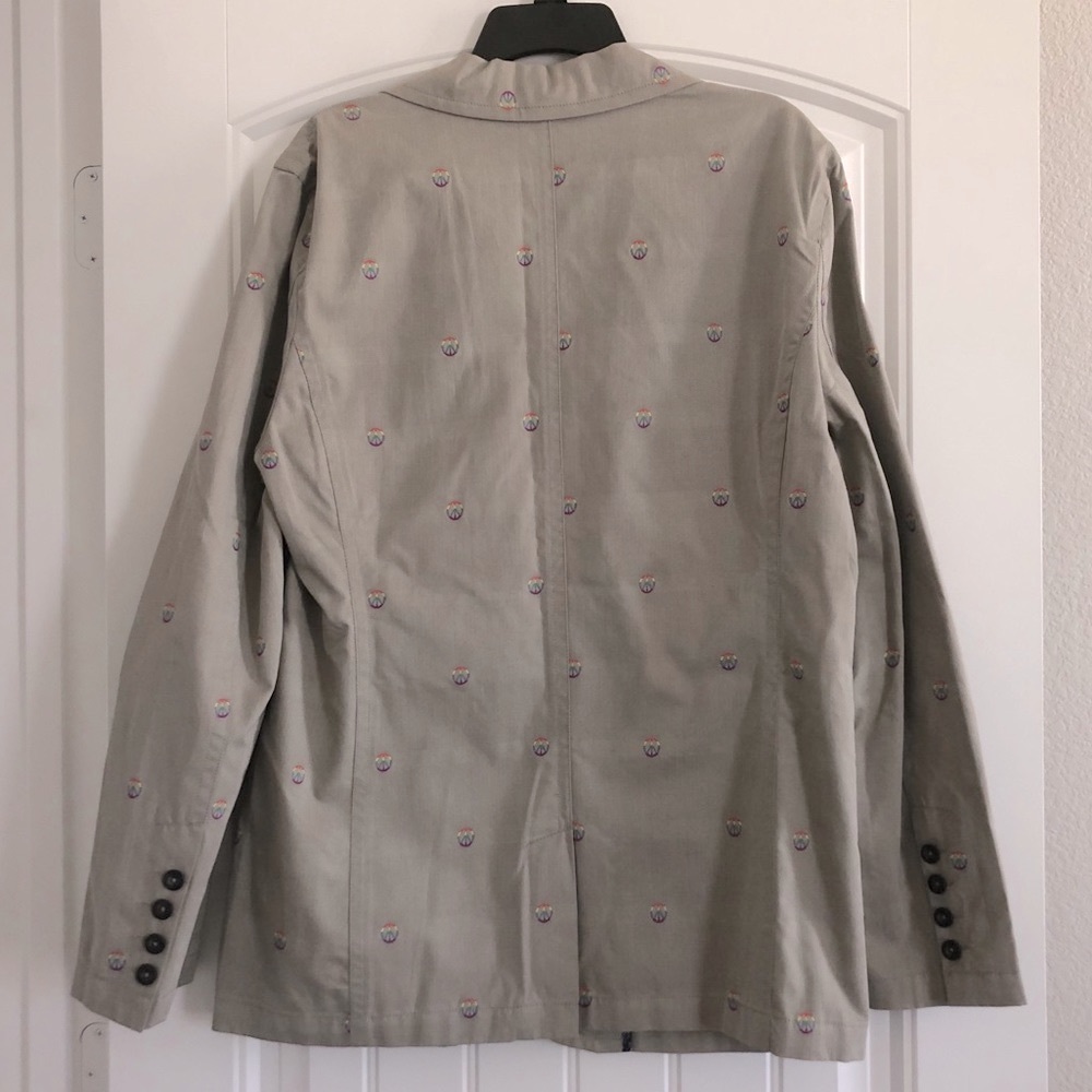 John Lennon Men’s Blazer Cotton Khaki Size XXL NWT $180.00 - Picture 7 of 13